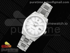 DateJust 41 126334 WF 1:1 Best Edition 904L Steel White Stick Dial on Oyster Bracelet VR3235