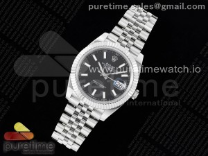 DateJust 41 126334 NTF 1:1 Best Edition 904L Steel Black Stick Dial on Jubilee Bracelet VR3235