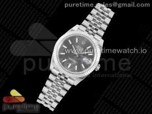 DateJust 41 126334 NTF 1:1 Best Edition 904L Steel Gray Stick Dial on Jubilee Bracelet VR3235