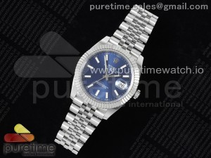 DateJust 41 126334 NTF 1:1 Best Edition 904L Steel Blue Stick Dial on Jubilee Bracelet VR3235