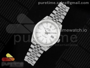 DateJust 41 126334 QF 1:1 Best Edition 904L Steel White Stick Dial on Jubilee Bracelet VR3235