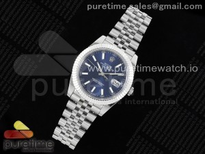 DateJust 41 126334 QF 1:1 Best Edition 904L Steel Blue Stick Dial on Jubilee Bracelet VR3235