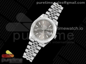 DateJust 41 126334 GMF 1:1 Best Edition 904L Steel Gray Dial Stick Marker on Jubilee Bracelet A2824 V2