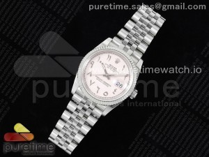 DateJust 36 126234 DIWF 1:1 Best Edition 904L Steel Pink Dial Arabic Marker on Jubilee Bracelet SA3235