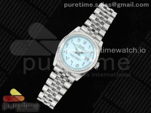 DateJust 36 126234 DIWF 1:1 Best Edition 904L Steel Tiffany Blue Dial Arabic Marker on Jubilee Bracelet SA3235