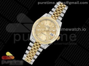 DateJust 41 126333 SS/YG JDF 1:1 Best Edition 904L Steel YG Stick Dial on SS/YG Jubilee Bracelet VR3235