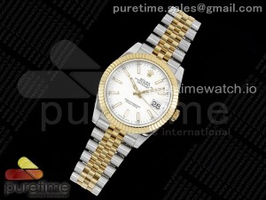 DateJust 41 126333 SS/YG JDF 1:1 Best Edition 904L Steel White Stick Dial on SS/YG Jubilee Bracelet VR3235