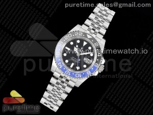 GMT-Master II 126710 BLNR Black/Blue Ceramic JDF Best Edition on SS Jubilee Bracelet SA3285 V5