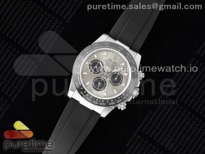 Daytona 116519 WF 1:1 Best Edition 904L Steel Gray Dial on Black Rubber Strap A7750