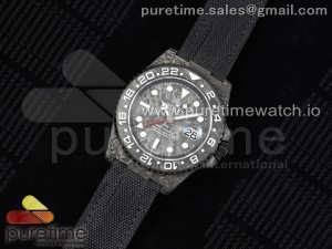 GMT DIW Carbon VSF 1:1 Best Edition Black/White Black Dial on Black Nylon Strap VR3186 CHS