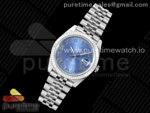 DateJust 41 126334 ZF 1:1 Best Edition 904L Steel Blue Dial Roman Marker on Jubilee Bracelet A2824