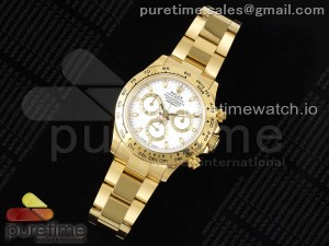 Daytona 116508 WF Best Edition White Dial on YG Bracelet A7750