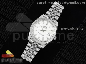 DateJust 41 126334 DIWF 1:1 Best Edition 904L Steel White Stick Dial on Jubilee Bracelet SA3235