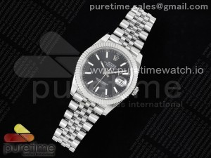 DateJust 41 126334 DIWF 1:1 Best Edition 904L Steel Black Stick Dial on Jubilee Bracelet SA3235