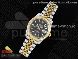 DateJust 41 126333 DIWF 1:1 Best Edition 904L Steel Black Dial on SS/YG Jubilee Bracelet SA3235