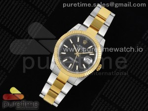 DateJust 41 126333 DIWF 1:1 Best Edition 904L Steel Black Dial on SS/YG Oyster Bracelet SA3235