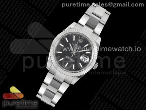 DateJust 41 126334 DIWF 1:1 Best Edition 904L Steel Black Stick Dial on Oyster Bracelet SA3235