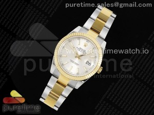 DateJust 41 126333 SS/YG JDF 1:1 Best Edition 904L Steel Silver Stick Dial on SS/YG Oyster Bracelet VR3235