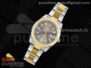 DateJust 41 126333 SS/YG JDF 1:1 Best Edition 904L Steel Gray Stick Dial on SS/YG Oyster Bracelet VR3235