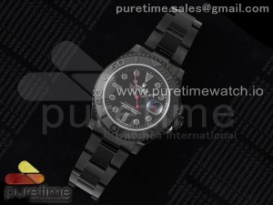 Yacht-Master 116622 All Black 904L Steel VRF 1:1 Best Edition Black Dial on PVD Bracelet VR3135