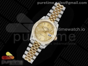 DateJust 36 SS/YG 126233 JDF Gold Wrapped 904L Steel YG Dial Diamonds Markers on Jubilee Bracelet V2