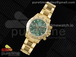 Daytona 116508 WF Best Edition Green Dial on YG Bracelet A7750