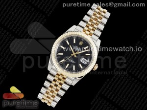 DateJust 41 SS/YG 126333 JDF Gold Wrapped 904L Steel Black Dial Stick Markers on Jubilee Bracelet V2