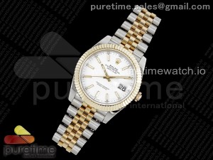 DateJust 41 SS/YG 126333 JDF Gold Wrapped 904L Steel White Dial Stick Markers on Jubilee Bracelet V2