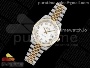 DateJust 41 SS/YG 126333 JDF Gold Wrapped 904L Steel White Dial Roman Markers on Jubilee Bracelet V2