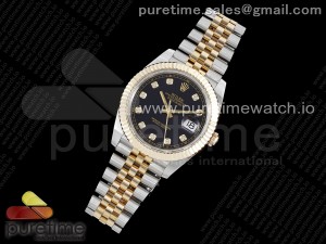 DateJust 41 SS/YG 126333 JDF Gold Wrapped 904L Steel Black Dial Diamonds Markers on Jubilee Bracelet V2