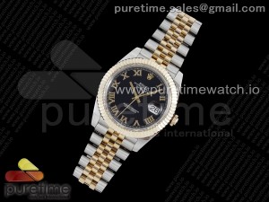 DateJust 41 SS/YG 126333 JDF Gold Wrapped 904L Steel Black Dial Roman Markers on Jubilee Bracelet V2