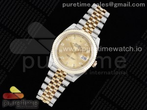 DateJust 41 SS/YG 126333 JDF Gold Wrapped 904L Steel YG Dial Diamonds Markers on Jubilee Bracelet V2