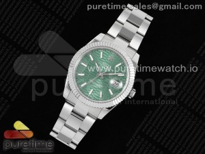 DateJust 41 126334 DIWF 1:1 Best Edition 904L Steel Green Fluted Dial on Oyster Bracelet SA3235