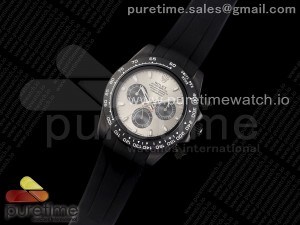 Daytona Black Ceramic 5GF Best Edition Gray Dial Black Pusher on Black Rubber Strap A7750