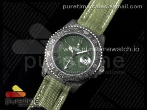 GMT Carbon DIWF Best Edition Green Arabic Dial on Green Nylon Strap SA3186 CHS