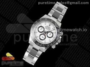 Daytona 116500 Clean 1:1 Best Edition 904L SS Case and Bracelet White Dial SA4130 V2