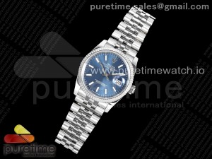 DateJust 36 DIWF 1:1 Best Edition 904L Steel Blue Stick Dial on Jubilee Bracelet SA3235