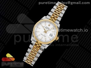 DateJust 36 DIWF 1:1 Best Edition 904L Steel White Stick Dial on Jubilee Bracelet SA3235