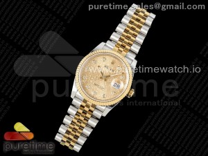 DateJust 36 SS/YG DIWF 1:1 Best Edition 904L Steel YG Computer Dial on Jubilee Bracelet SA3235