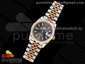 DateJust 36 SS/RG DIWF 1:1 Best Edition 904L Steel Gray Stick Dial on Jubilee Bracelet SA3235