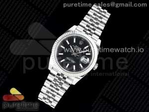 DateJust 41 126334 NTF 1:1 Best Edition 904L Steel Black Stick Dial on Jubilee Bracelet VR3235