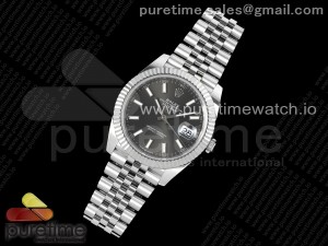 DateJust 41 126334 NTF 1:1 Best Edition 904L Steel Gray Stick Dial on Jubilee Bracelet VR3235