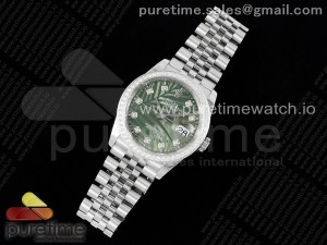 DateJust 36 126234 JDF 1:1 Best Edition 904L Steel Green Leaves Dial Diamonds Bezel on SS Jubilee Bracelet VR3235