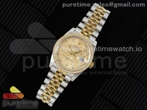 DateJust 36 126233 JDF 1:1 Best Edition 904L Steel YG Leaves Dial Diamonds Bezel on SS/YG Jubilee Bracelet VR3235