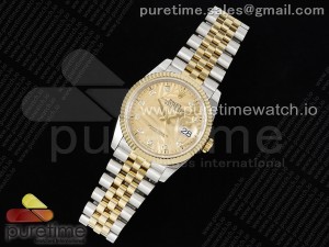 DateJust 36 126233 JDF 1:1 Best Edition 904L Steel YG Leaves Dial on SS/YG Jubilee Bracelet VR3235