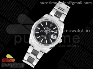 DateJust 41 126334 NTF 1:1 Best Edition 904L Steel Black Stick Dial on Oyster Bracelet VR3235