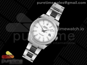 DateJust 41 126334 NTF 1:1 Best Edition 904L Steel White Stick Dial on Oyster Bracelet VR3235