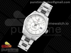 Skydweller SS Noob Best Edition White Dial on SS Bracelet A23J