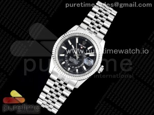 Skydweller SS Noob Best Edition Black Dial on SS Jubilee Bracelet A23J