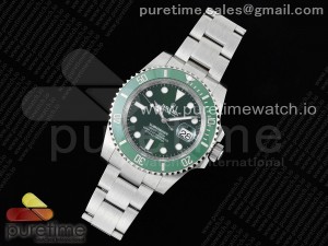 Submariner 116610 LV Green Ceramic NTF 904L 1:1 Best Edition on SS Bracelet VR3135